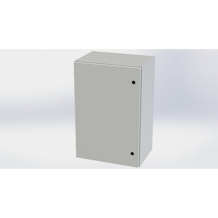 Saginaw Control & Engineering 1/4 Turn Latch Electrical Enclosures, 36 in H, 16 in D, 24 in W, NEMA 3R, 4, 12, 13, Carbon Steel SCE-36EL2416LPLG